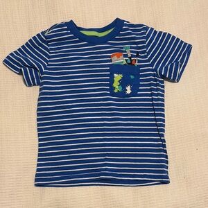 Blue Striped Kids T-Shirt